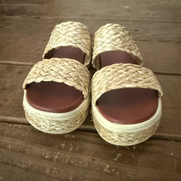 MIA Tan Woven Slide Sandals - Picture 3 of 5